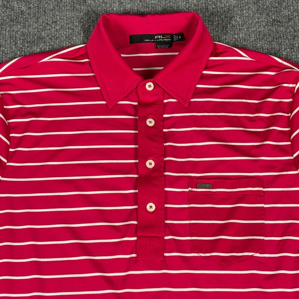 RLX Golf Polo Shirt w/logo USA Australia Flags Size Medium
